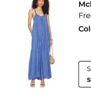 Free People Periwinkle Braided-Strap Maxi Dress